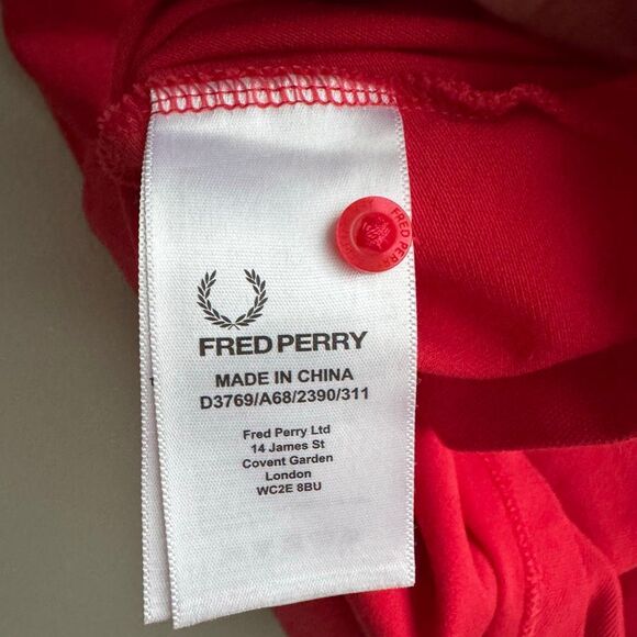 Fred Perry Twin Tipped Polo Mini Dress Preppy Red Size UK 12 US 8 Medium - Picture 5 of 6